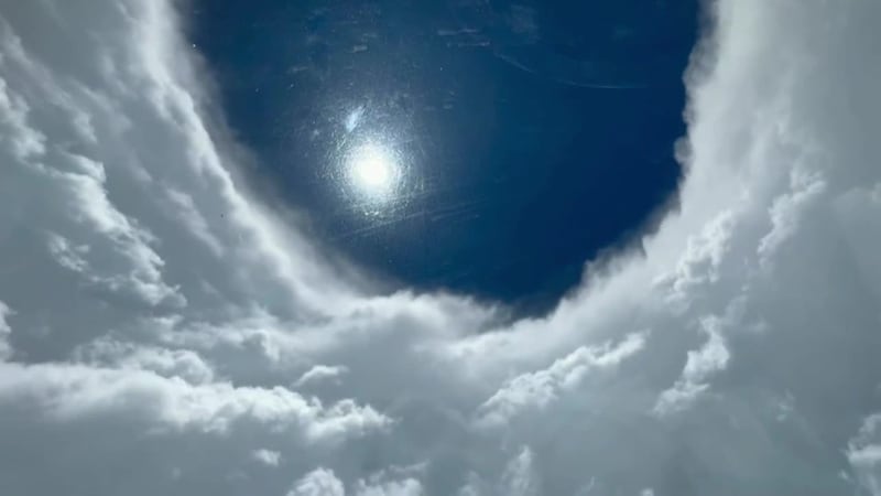 The eye of Hurricane Erin captured by NOAA's Hurricane Hunters.