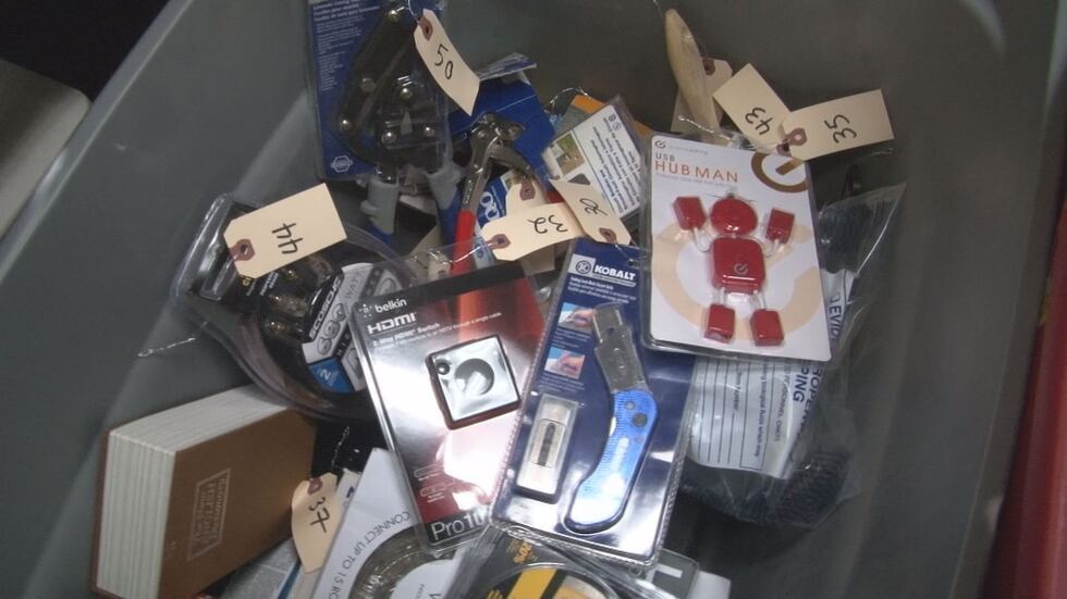 The items being auctioned were housed in the evidence vault for months. (Source: WAVE 3 News)