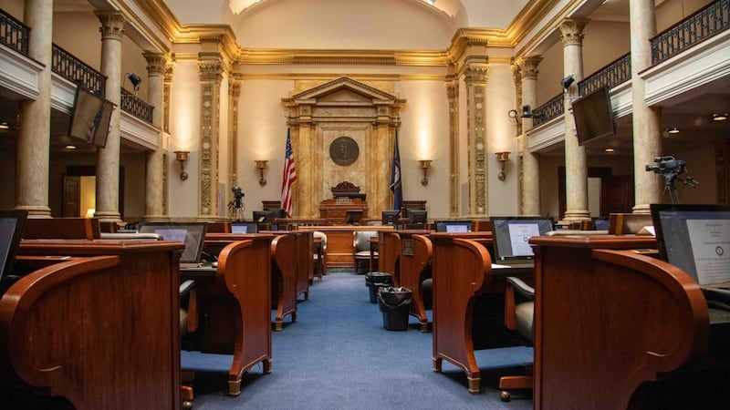 The Kentucky Senate chambers in Frankfort