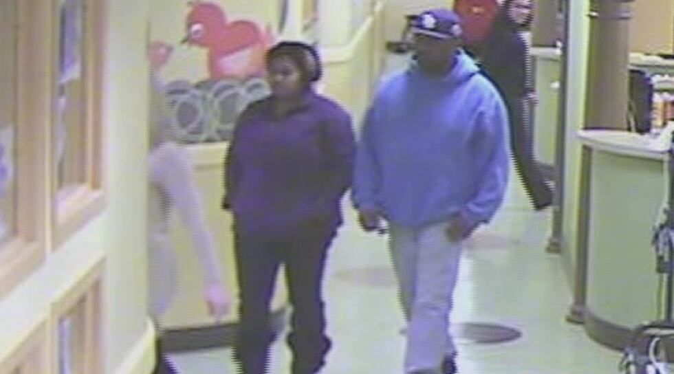 Surveillance photo of the suspects at one of the day cares. (Source: St. Matthews Police...