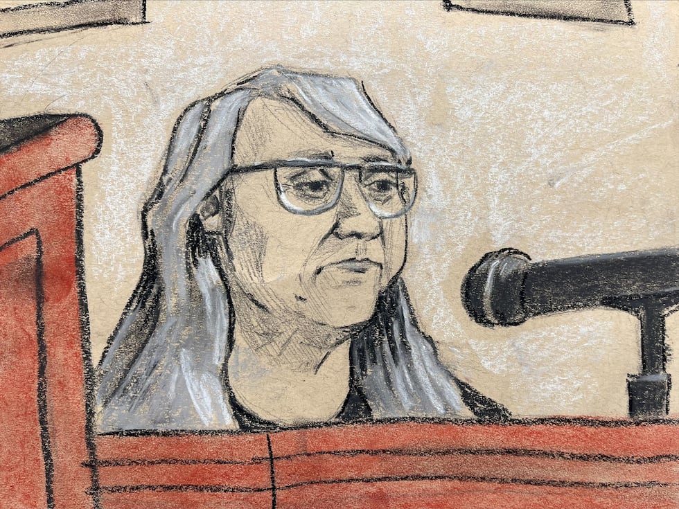 La representación de una artista de Barbara Colter, la madre de Steven Lawson, en el día 4 del juicio de su hijo.