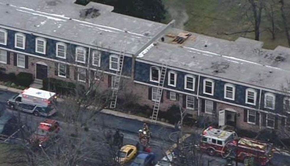 Air 3 above the condo fire.