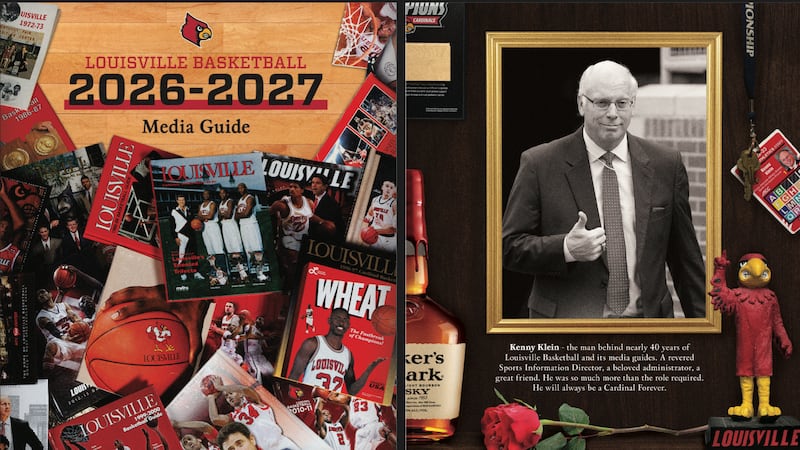 The University of Louisville media guide tributes to longtime sports information director...