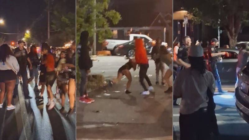 Several videos posted by Michael Morningstar ✨ on Facebook show rowdy crowds and fights on...