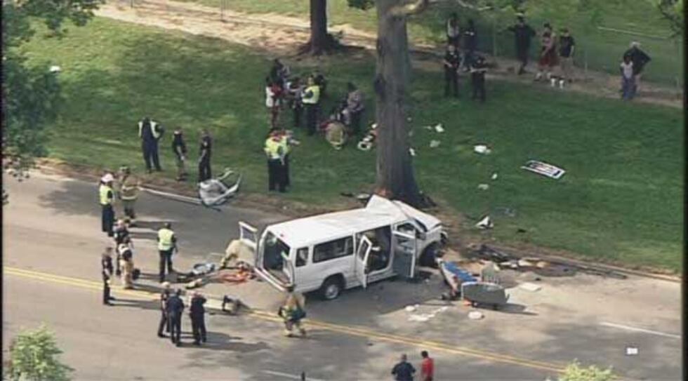 Tuesday's crash scene on Algonquin Parkway near Wingfield Avenue.
