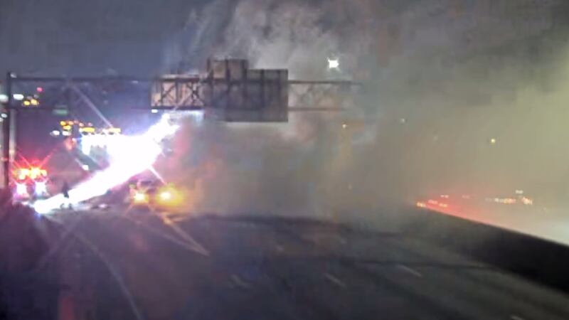 A semi on fire has closed traffic on I-65 southbound, near Eastern Parkway.