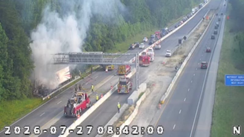 I-65 semi fire