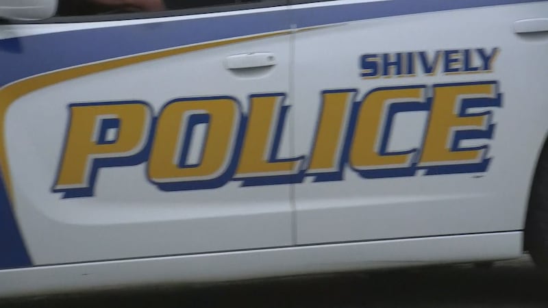 Logo on the door of a Shively Police Department vehicle.