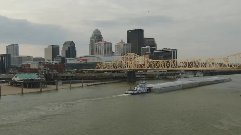 The downtown Louisville skyline