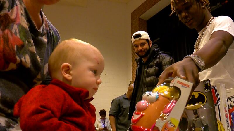2K Baby loaded up his sleigh with gifts and families got to take their pick of the goodies on...