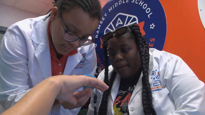 Students apply what they have learned from Explore Health Pathway
