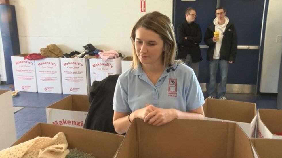 Friday, Makenzie's Coat Closet handed out nearly 2,000 coats at the St. Vincent de Paul's...