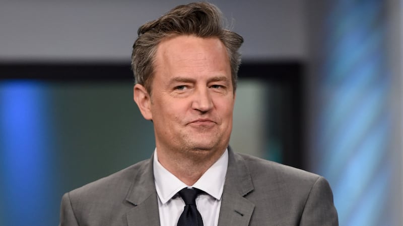 FILE - Actor Matthew Perry participates in the BUILD Speaker Series to discuss the mini-series...