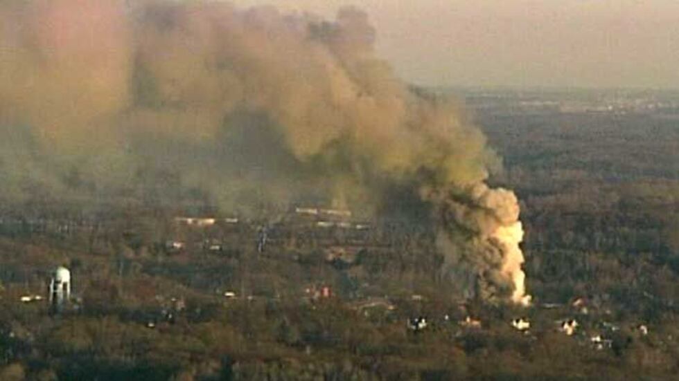 Air 3 approaches a fire in North Vernon, IN. (Source: WAVE 3 News)