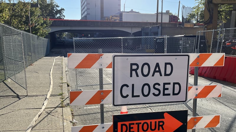 Gray Street under I-65 is closed