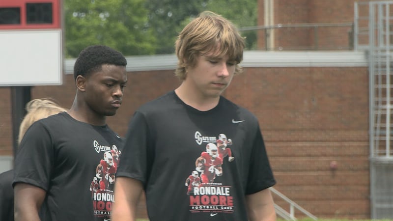 SJ’s Kids hosted a football camp at New Albany High School on Saturday in honor of Rondale Moore.