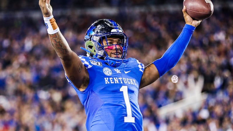 Lynn Bowden. UK beat Arkansas 24-20. Photo by Chet White | UK Athletics