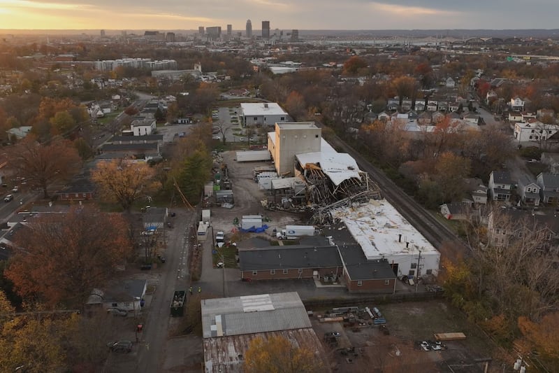 The Givaudan Sense Colour plant two weeks after an explosion destroyed the facility and caused...
