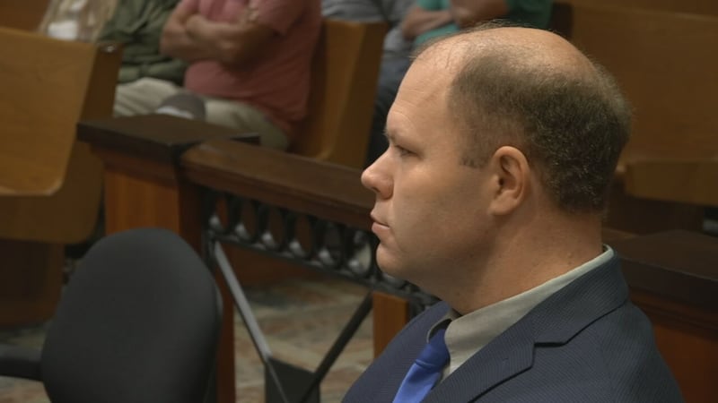 Nick Houck appears in court on Thursday, Oct. 22, 2026, in his perjury case.