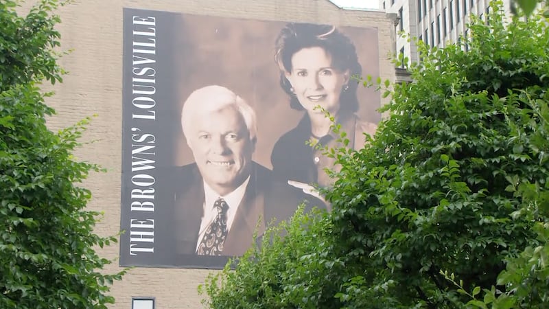 John Y. Brown Jr. and Ellie Brown's Hometown Hero banner.