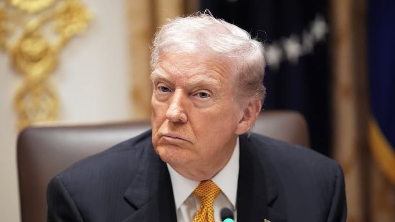 President Donald Trump meets with Hungary’s Prime Minister Viktor Orban in the Cabinet Room of...