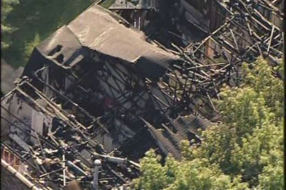 View from Air 3 after the fire was put out.