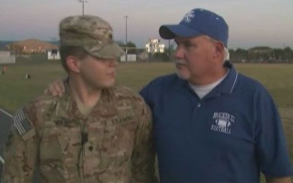 Specialist May and his father Ronald