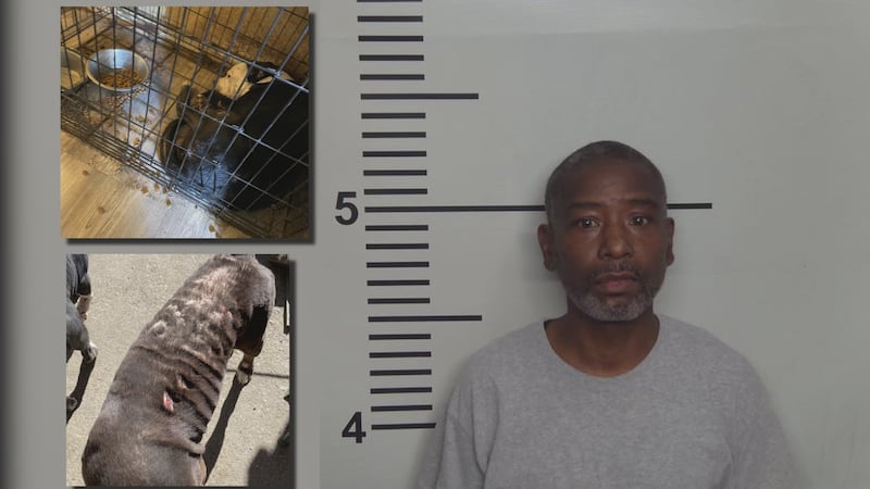 Tymane Harris, 49, is charged with 19 counts of animal cruelty, one count of trafficking in...