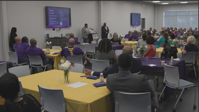 Fraternity brothers hear the message of taking care of their heart health and how to advocate...