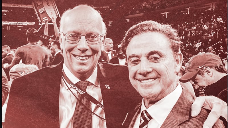 Kenny Klein and Rick Pitino, in a photo by St. John's University.