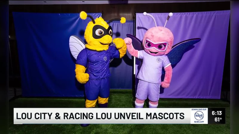 Louisville City and Racing Louisville unveiled their new mascots on Saturday.