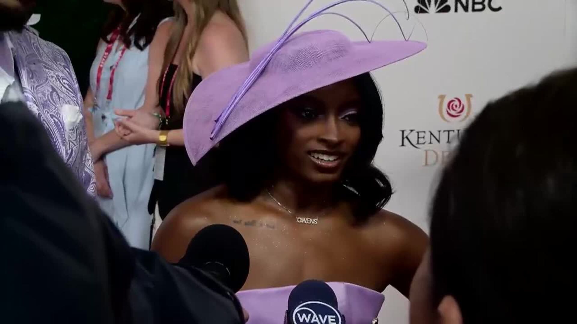simone biles purple dress kentucky derby Simone Biles Shines at Kentucky Derby Opening