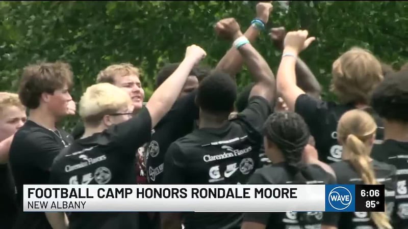 A southern Indiana group held a camp in memory of local football legend Rondale Moore.