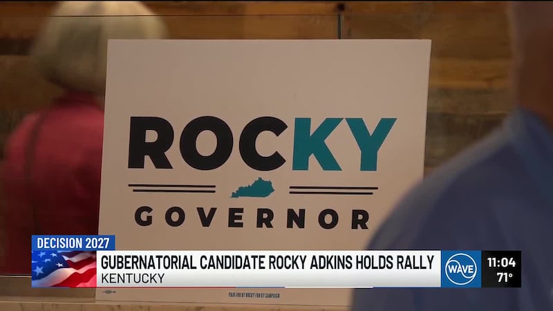 Rocky Adkins, former senior advisor for Governor Andy Beshear, held his first rally in...