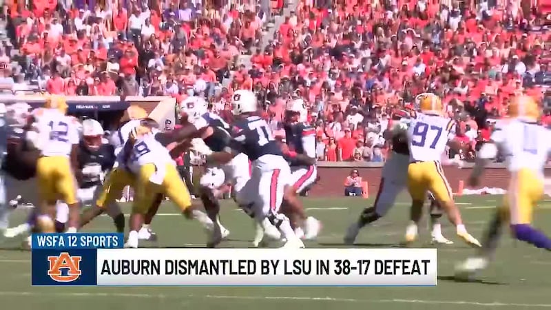 Auburn dismantled by LSU in 38-17 defeat
