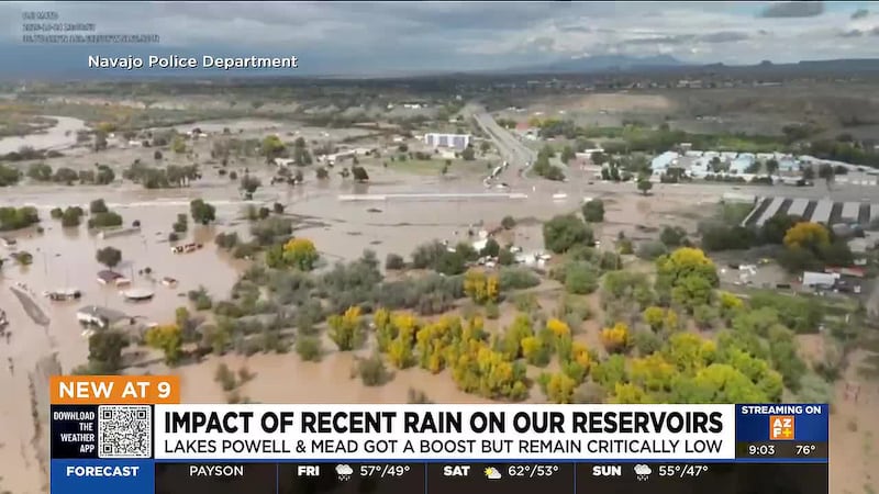 Despite the increase in rain over the past few weeks, the Lake Powell reservoir remains at...