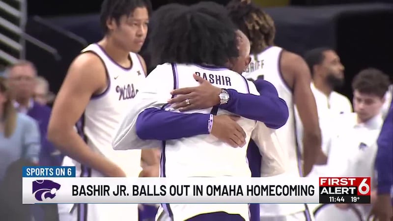 Abdi Bashir Jr. scored 18 points for Kansas State in his return home to Omaha against Creighton.