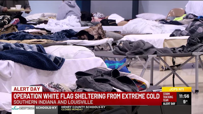 Plunging temperatures have prompted hundreds to seek shelter as Operation White Flag remains...
