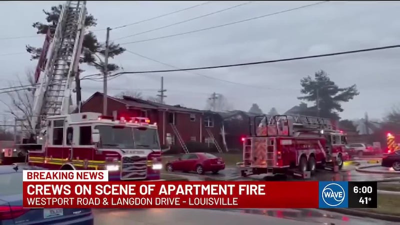 No one inside the apartments was reported injured.