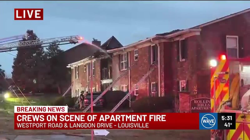 No one inside the apartments was reported injured.